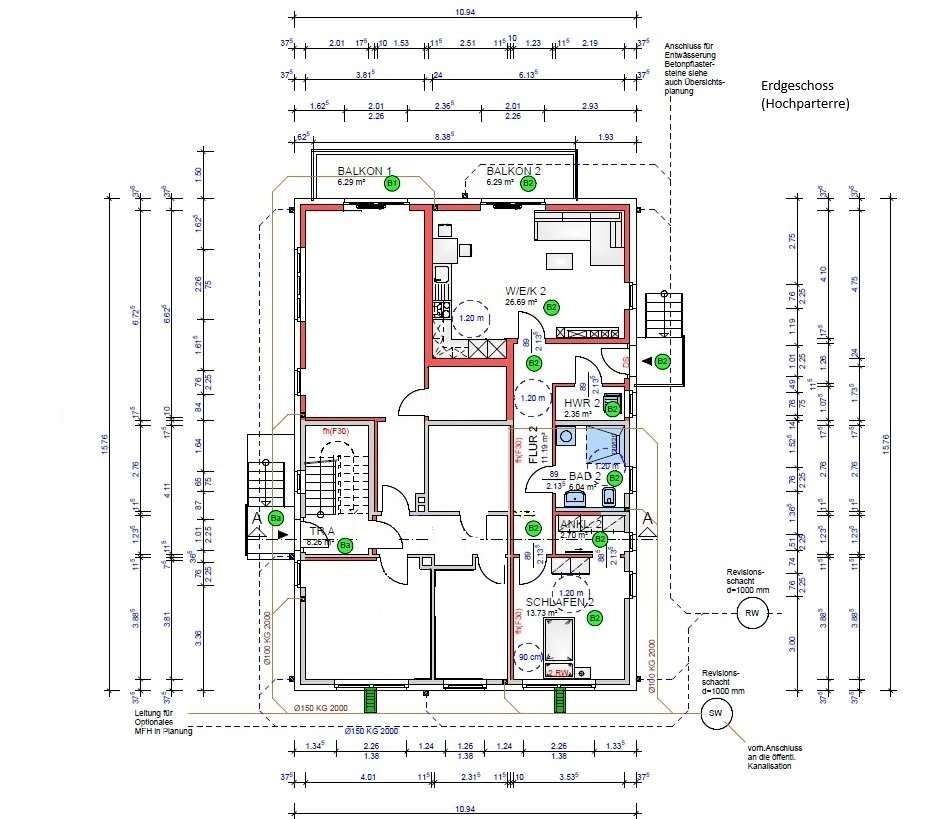 Haus 17 Erdgeschoss (Hochparterre)